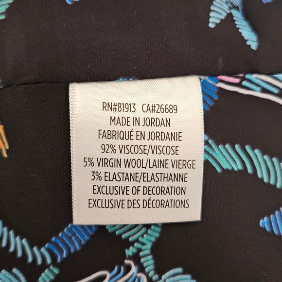 Robert Graham Penelope Black Floral Women's One Button Lined Pockets Blazer 6 - Picture 10 of 13